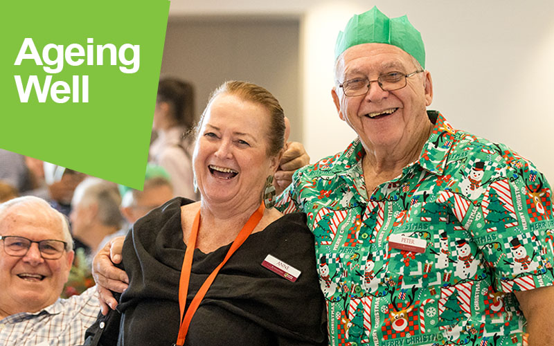 Christmas morning tea at Rosemount retirement village, in Brisbane