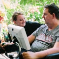 Asher House staff and resident chat