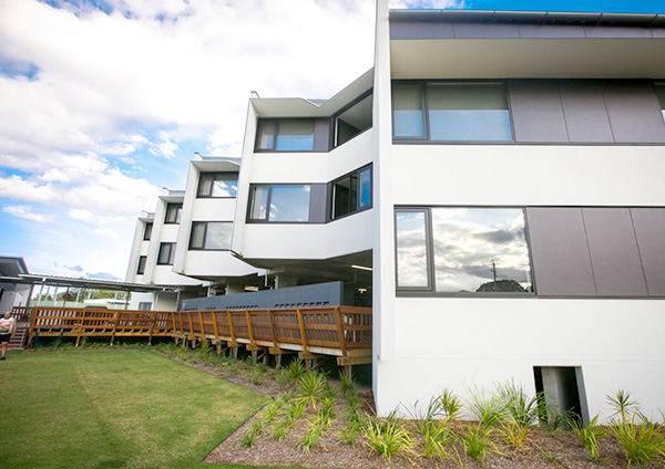 Exterior of SDA Clear Breeze Apartments, in Mitchelton, Brisbane