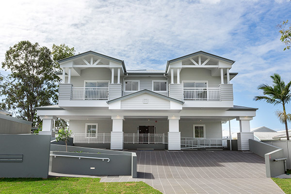 Facade of our Hamptons style Specialist Disability Accommodation in Hope Island, Gold Coast