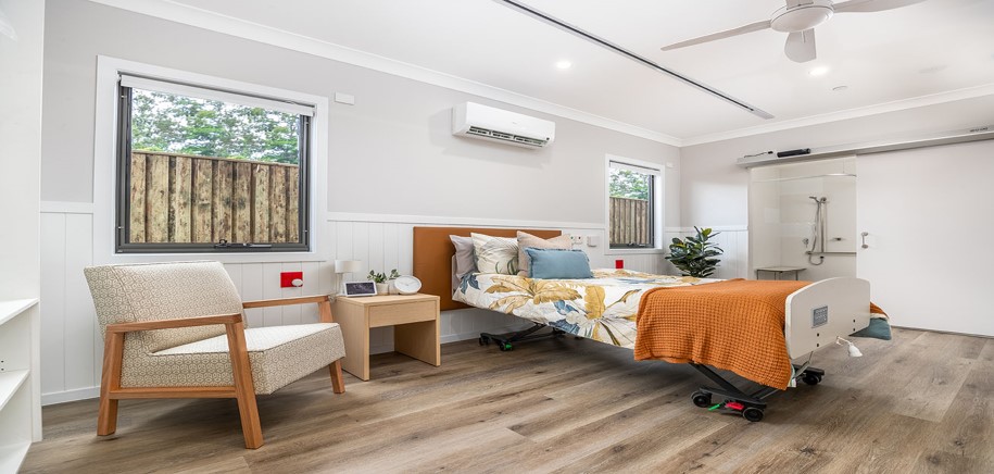 Bedroom of one of WMQ's Specialist Disability Accommodation (NDIS) in Brisbane