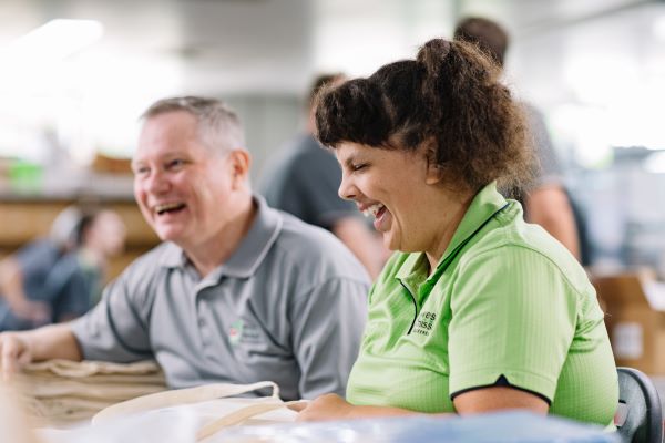 Employees with disability working at Wesley Industries, in Brisbane