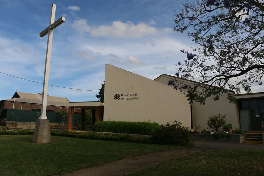 Exterior building and front yard at Albany Creek Uniting Church