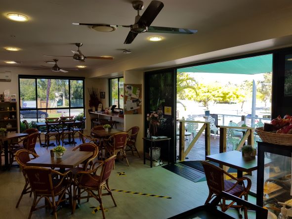 Inside seating area at Simply Divine Cafe