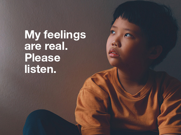 Listen, just listen, a mental health campaign for young children and teens