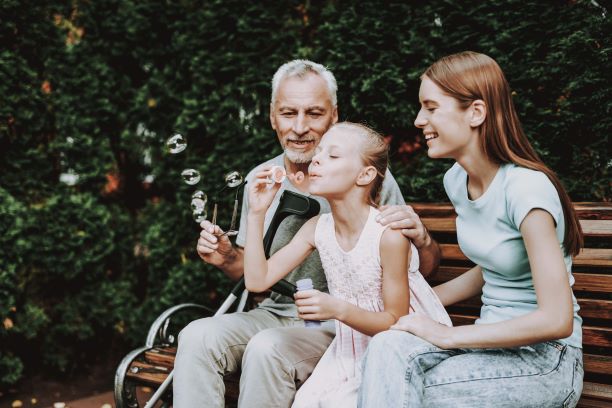 Family spending time together relaxing