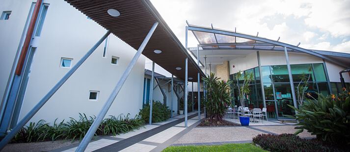 Architecture at Anam Cara Architectural entry at Anam Cara, our residential aged care community in Bray Park