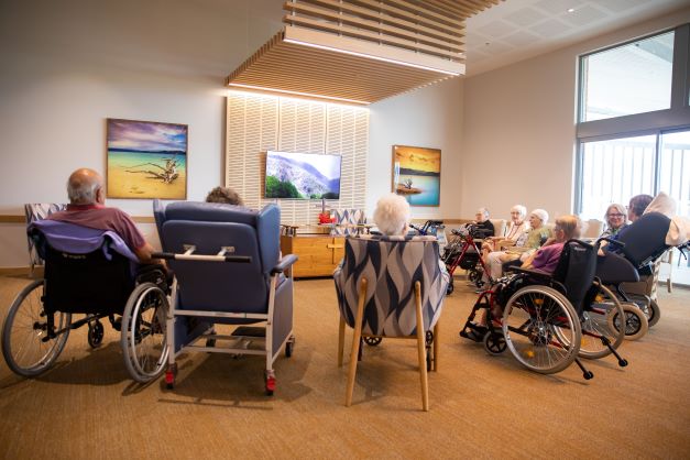 View of Mass service at Dovetree aged care community
