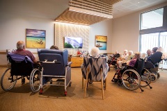 View of Mass service at Dovetree aged care community