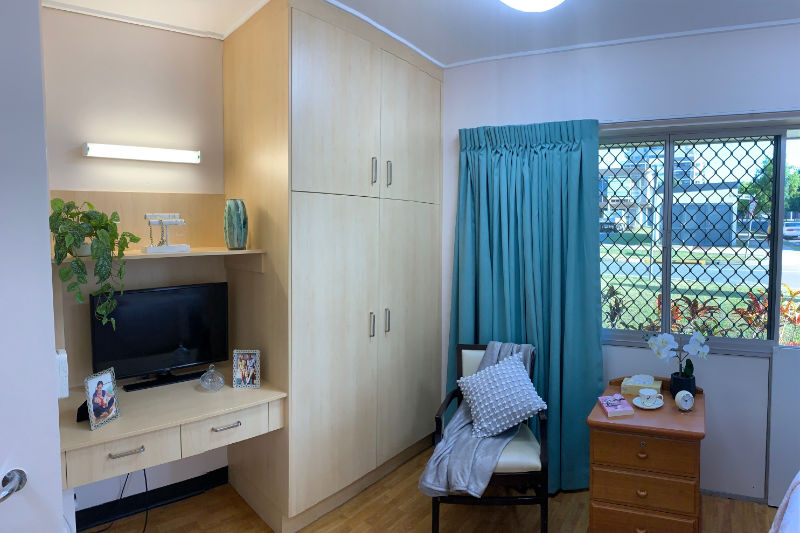 View of an Emmaus bedroom