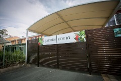 Jacobs Court entrance signage