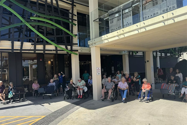 ANZAC Day gathering at John Wesley Gardens aged care facility