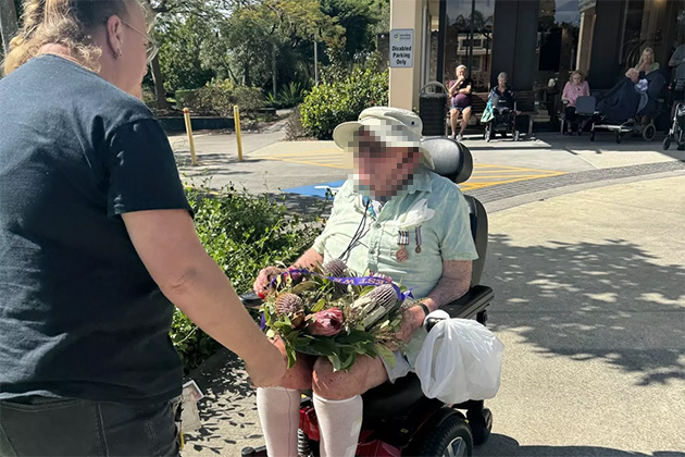 ANZAC Day service at John Wesley Gardens aged care facility