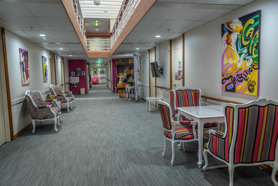 Bright and inviting hallway at Knowles Court