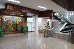 Marble floors, large staircase and entrance foyer