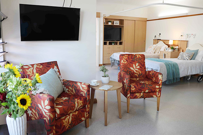 View of a doble room with separate sitting room at Parkview Residential Aged Care Community in Brisbane North