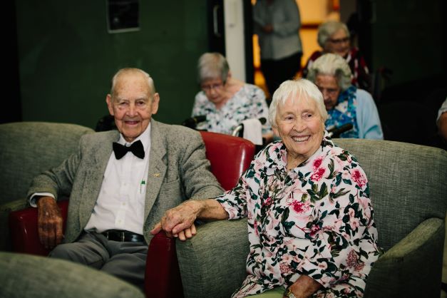 Residents enjoying a concert at Parkview