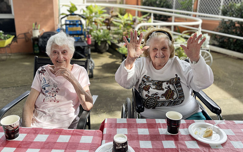 St-Marks-20240409-afternoon-tea-4 Afternoon tea in the garden at St Marks Residential Aged Care community - April 2024
