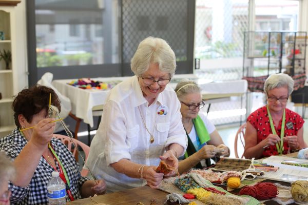 Residents enjoying the Community craft activities