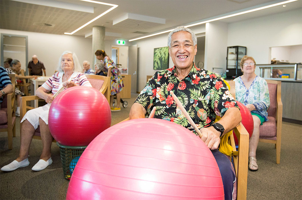 Hadden Place Respite in Brisbane West during gentle exercise