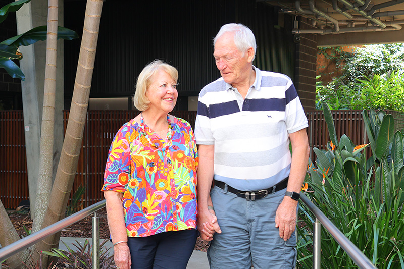 Rosemarie and her husband at aged care respite in Brisbane