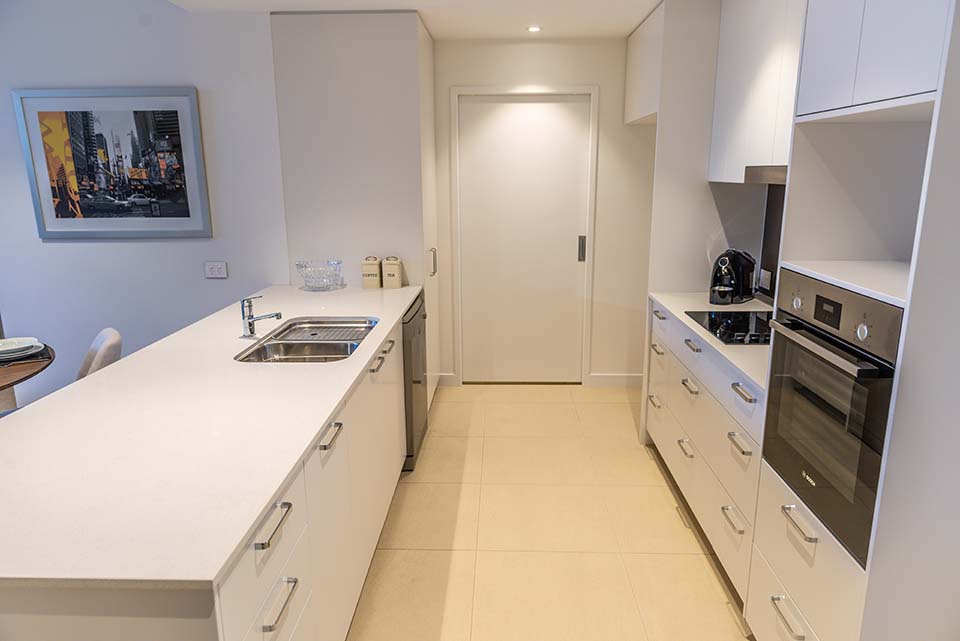 Galley style kitchen