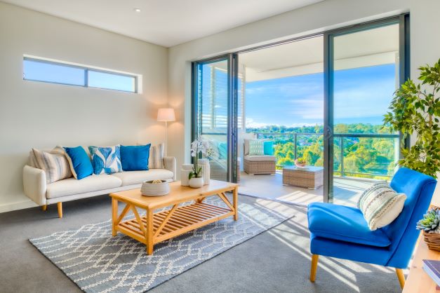 Wheller on the Park living room Spacious and bright living space at Wheller on the Park
