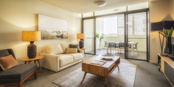 Wheller on the Park living area Wheller on the Park apartment lounge room