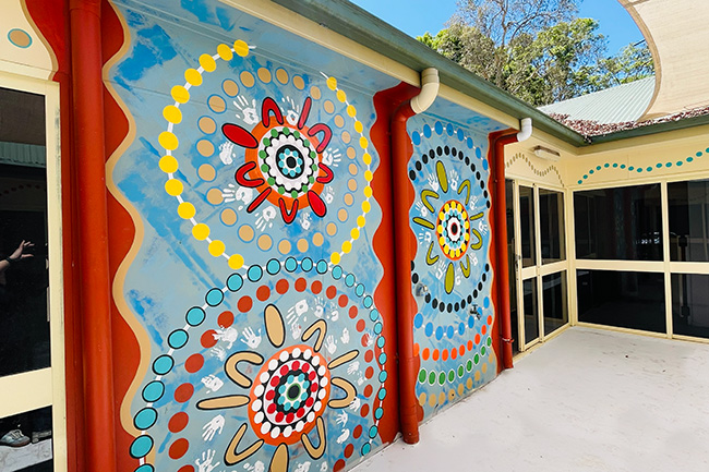 Aboriginal panel at Eagleby Neighbourhood Centre