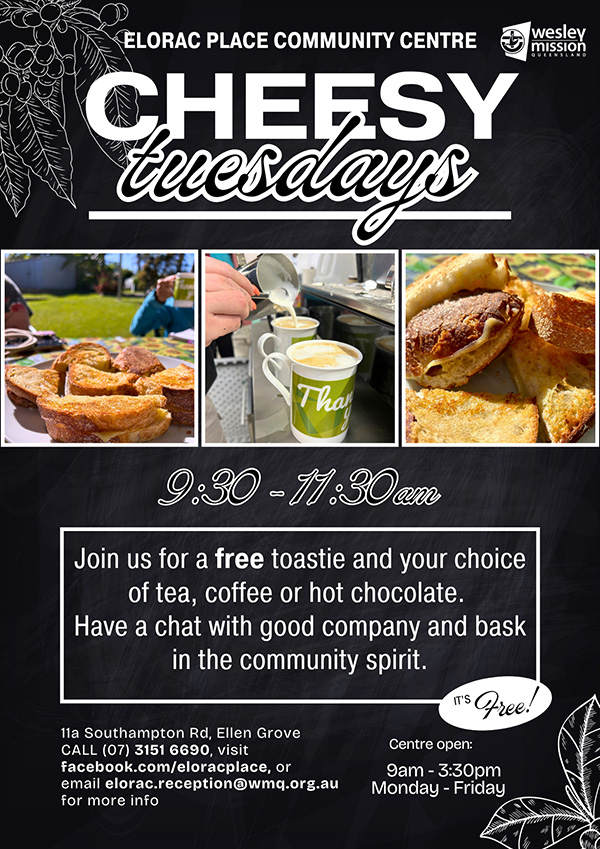 Elorac Place Cheesy Tuesday Poster