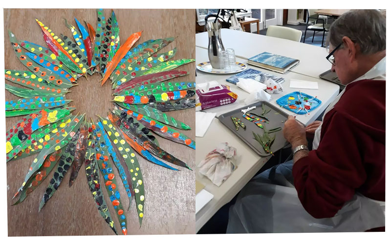 NAIDOC week arts and craft at a WMQ respite care centre in Brisbane.