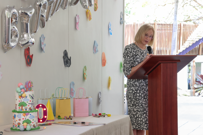 Dr Jeannette Young speaking at Hummingbird House celebration Dr Jeannette Young speaking at Hummingbird House celebration