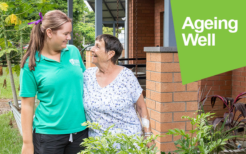 Gloria at her home at Anam Cara Aged Care community - 2024