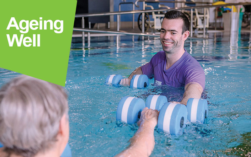 Home Care Package hydrotherapy session at Fulton Wellbeing Centre